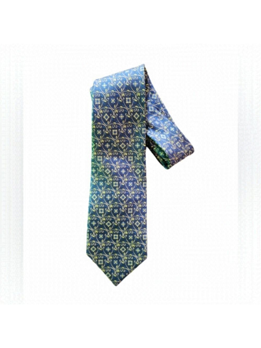 Loris Azarro Paris silk Ties colour blue yellow